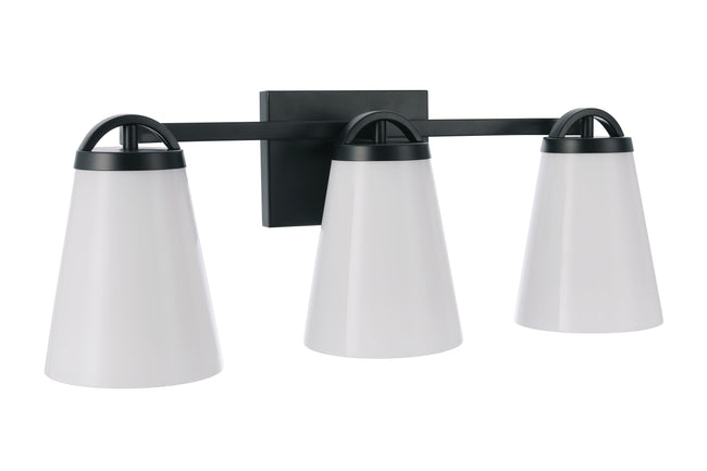20723FB3 - Zane 3 Light 23" Wide Vanity Light - Flat Black