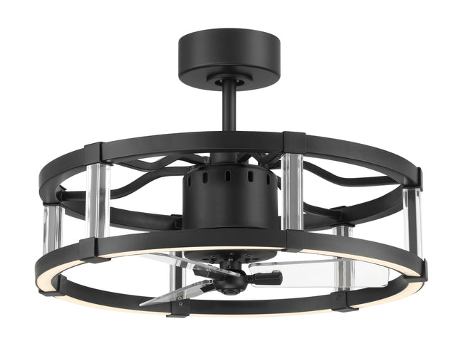 ALS24FB3 - Alexis 18" 3 Blade Ceiling Fan with Light Kit - Flat Black