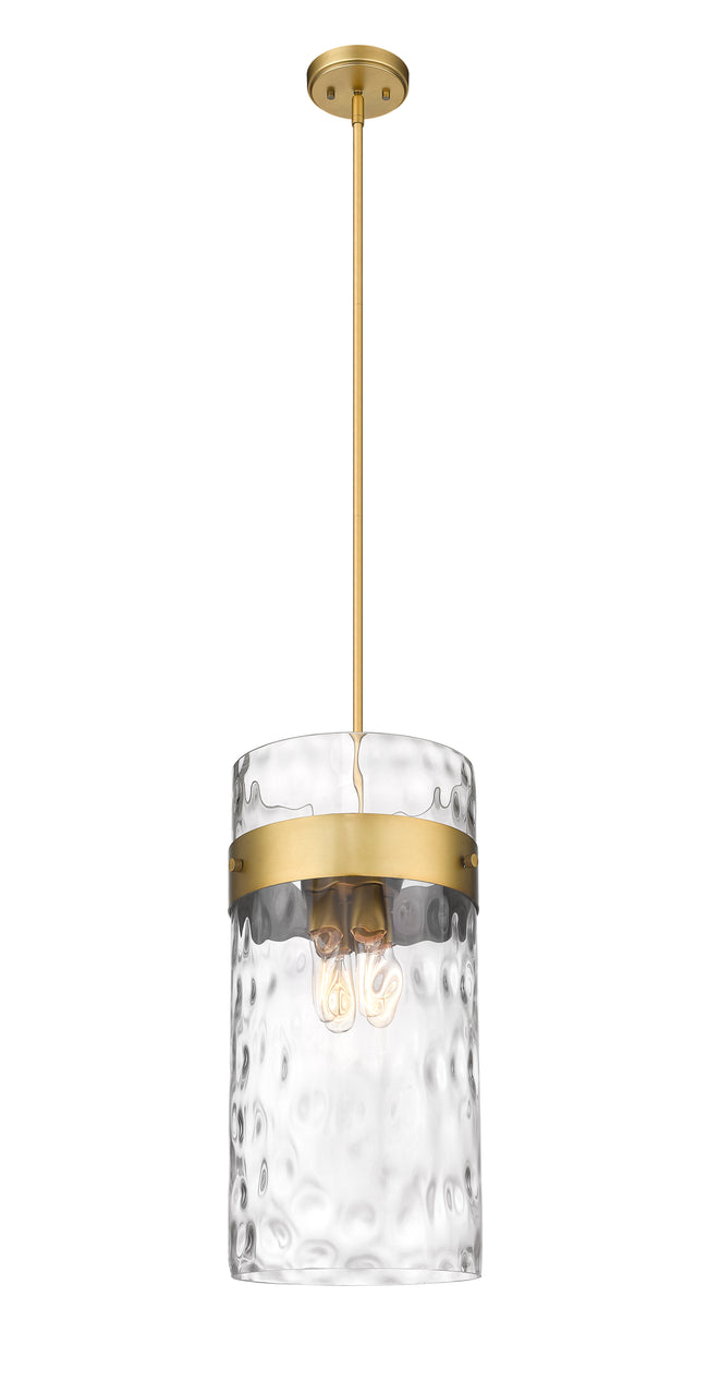 3035P12-RB - Fontaine 4 Light 13" Pendant - Rubbed Brass