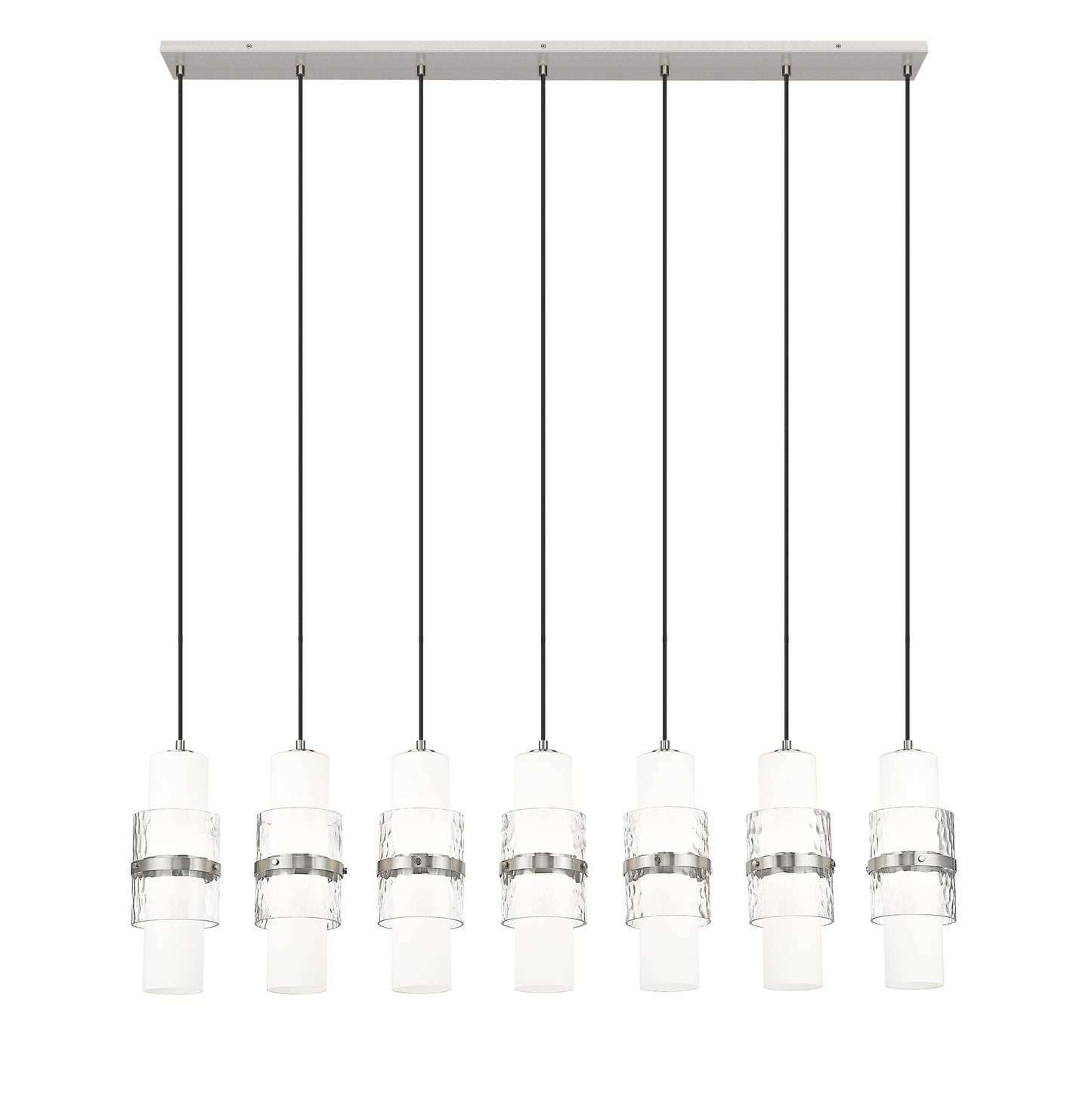 1946P-7L-BN - Cayden 7 Light Linear 54" Chandelier - Brushed Nickel