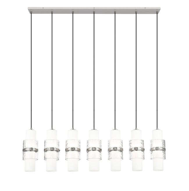 1946P-7L-BN - Cayden 7 Light Linear 54" Chandelier - Brushed Nickel