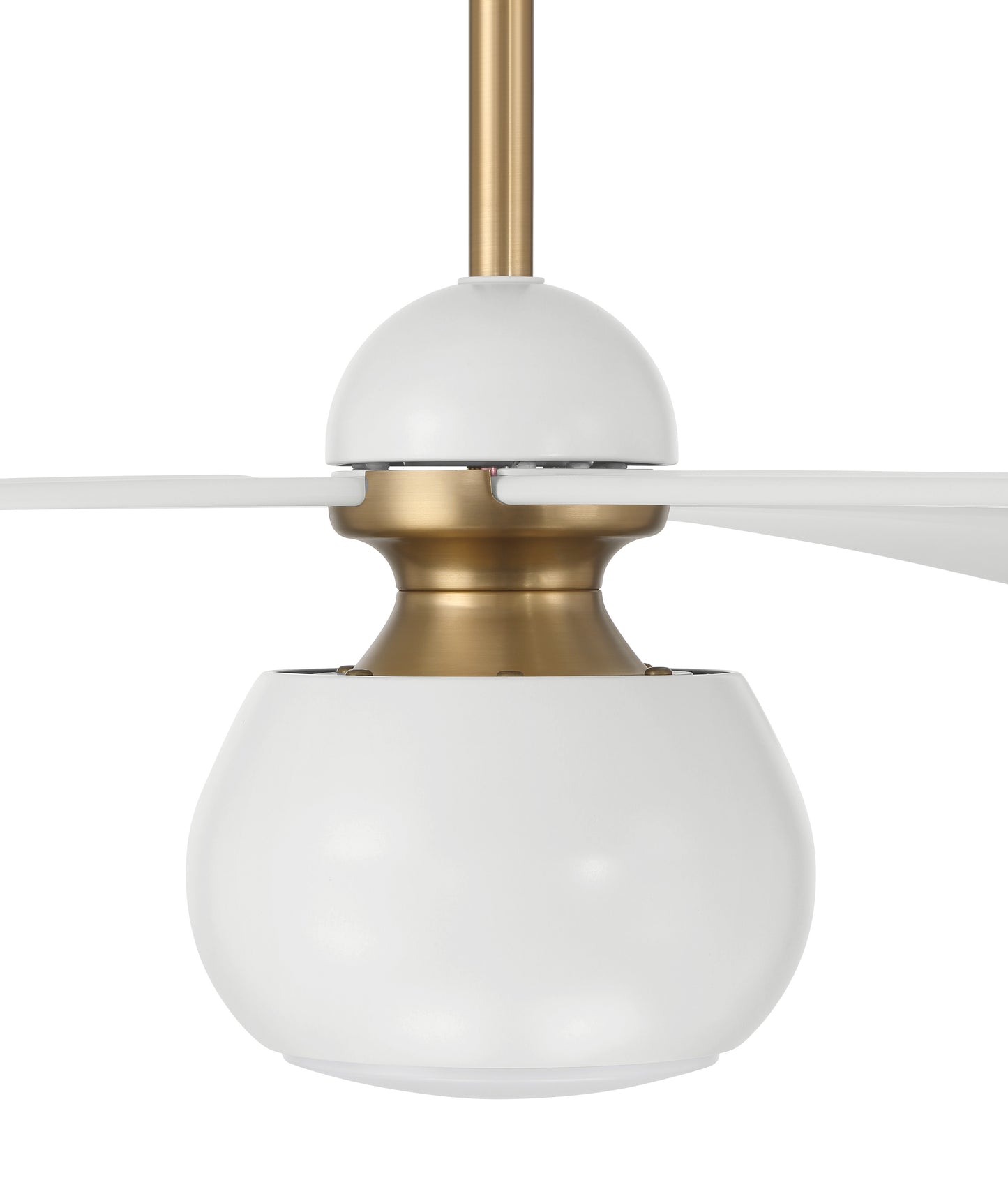 OTT60WSB3 - Otto 60" 3 Blade Ceiling Fan with Light Kit - White / Satin Brass