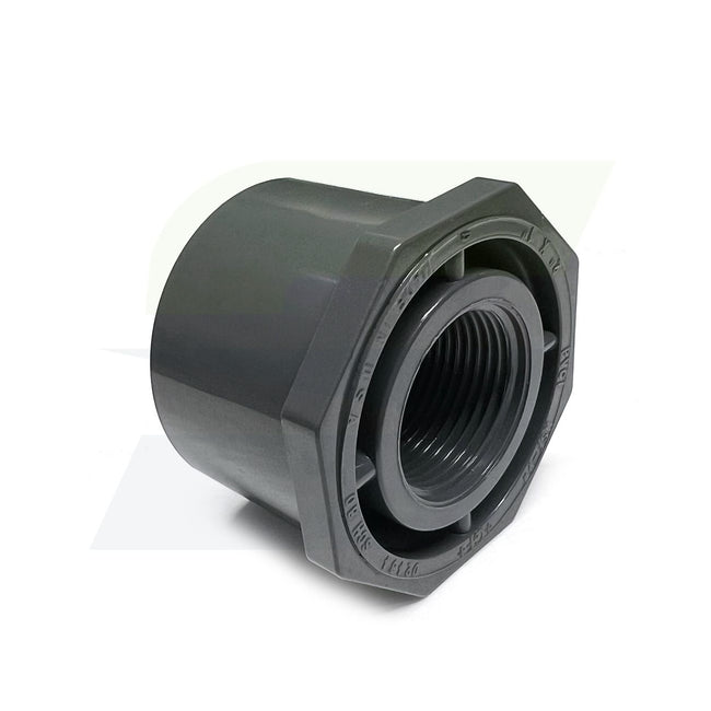 838-249 - 2" Spigot x 1" FNPT Schedule 80 PVC Reducing Bushing