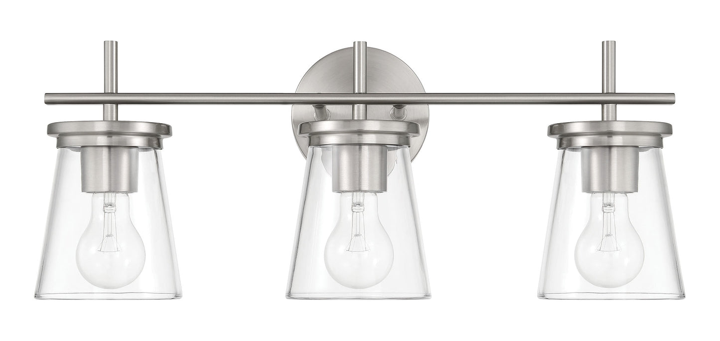 60403-BNK - Connell 3 Light 22" Wide Vanity Light - Brushed Nickel