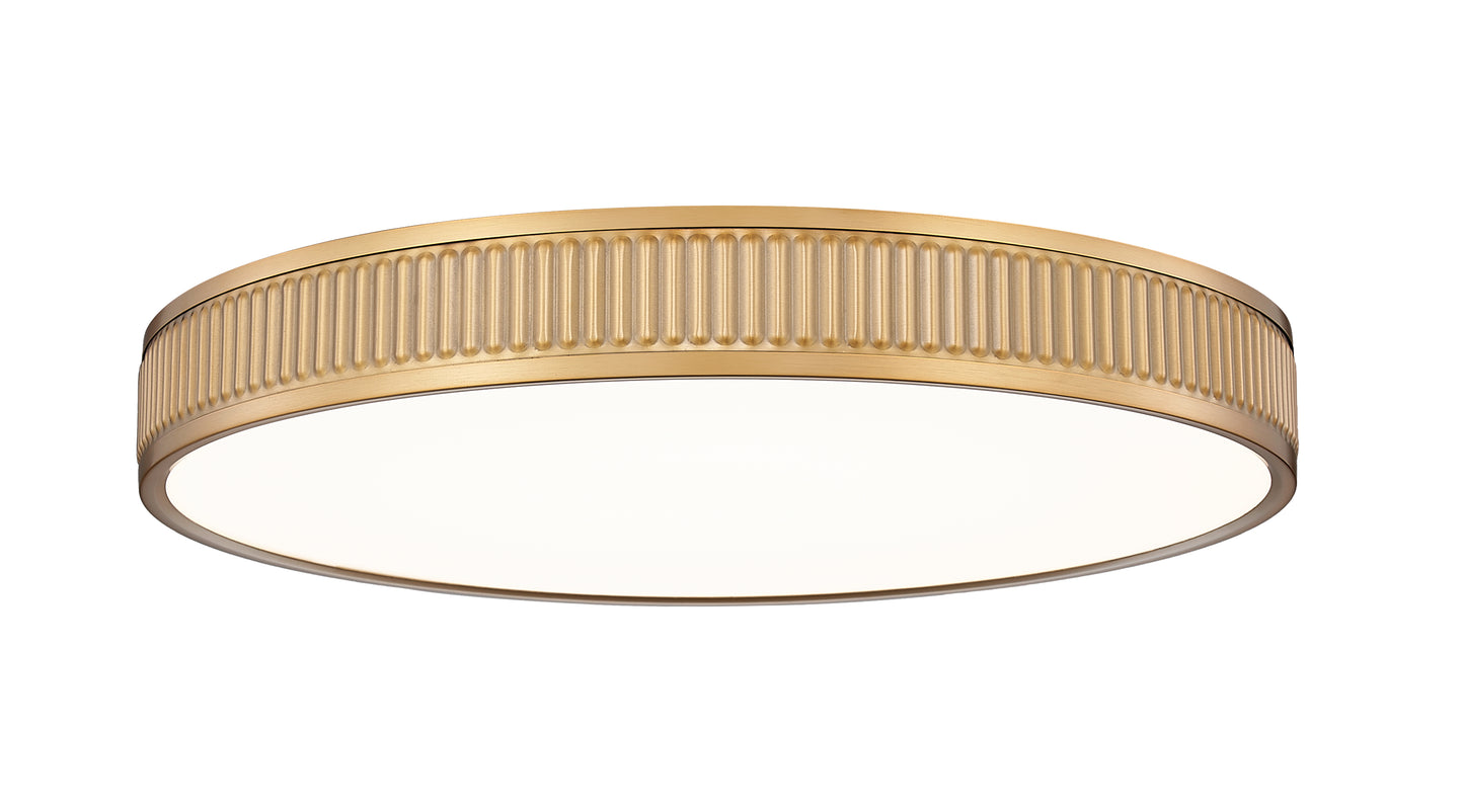 1013F20-MGLD-LED - Stari 1 Light Flush 21" Mount - Modern Gold