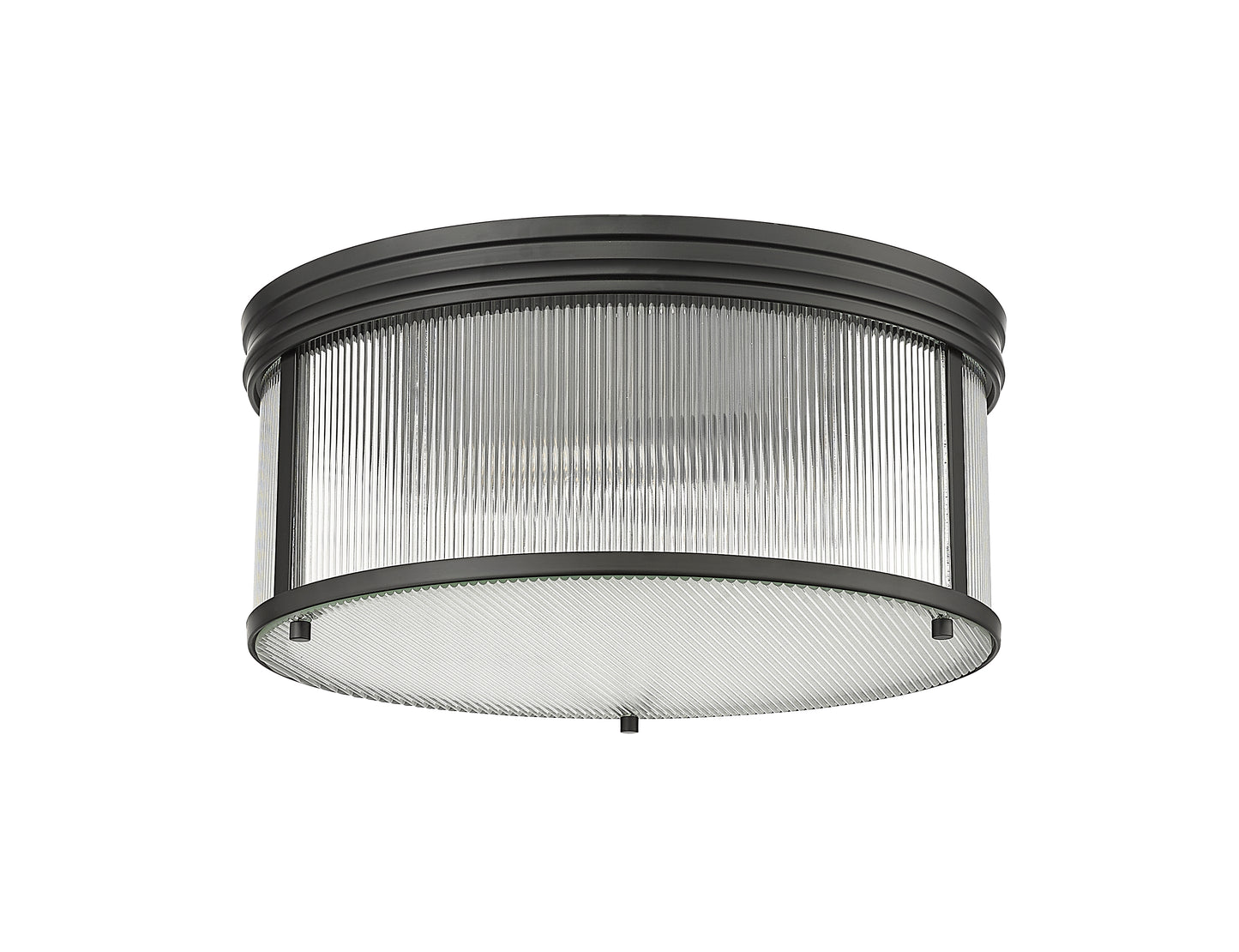 7504FR18-MB - Carnaby 4 Light Flush 18" Mount - Matte Black