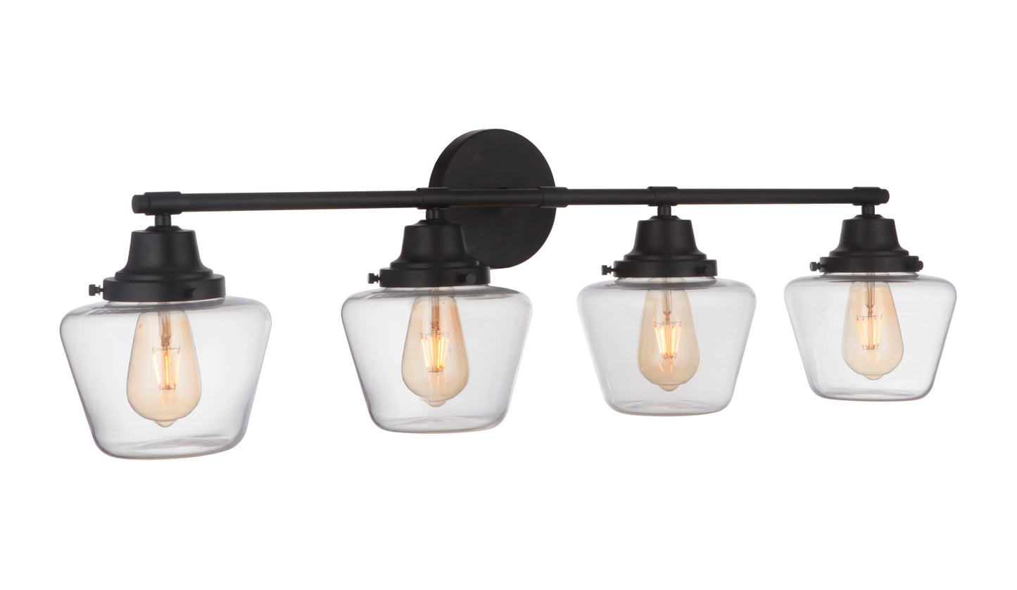 19538FB4 - Essex 4 Light 38" Wide Vanity Light - Flat Black