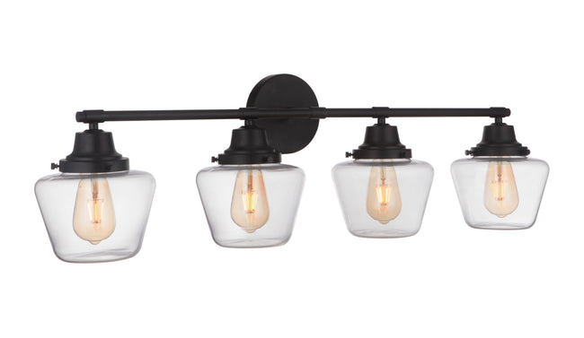 19538FB4 - Essex 4 Light 38" Wide Vanity Light - Flat Black