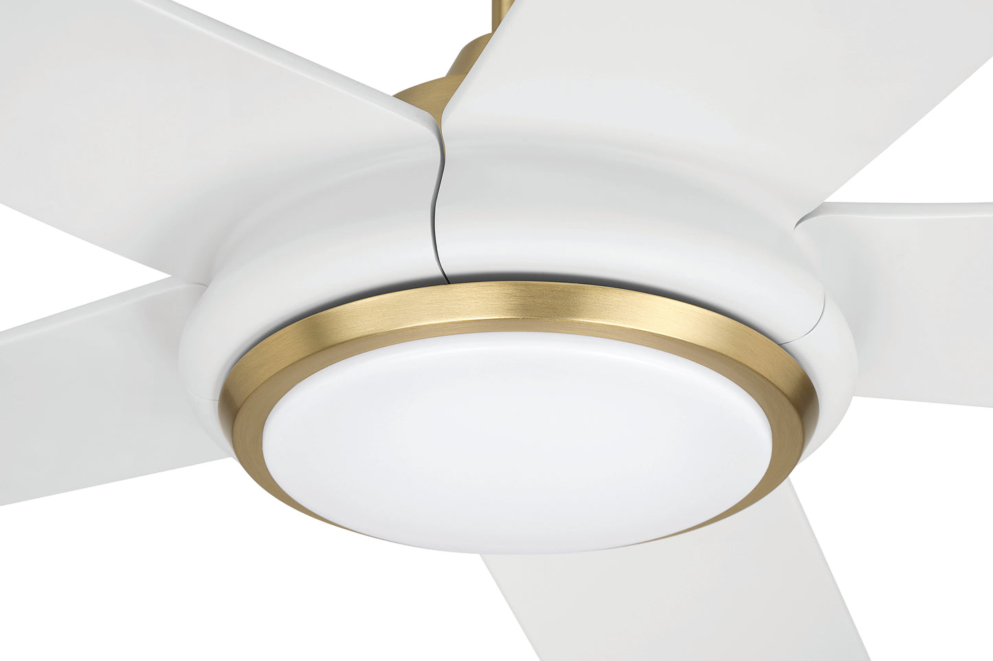 FRY52SBW5 - Frye 52" 5-Blade Indoor ceiling Fan 52" 5 Blade Ceiling Fan with Light Kit - Satin Brass