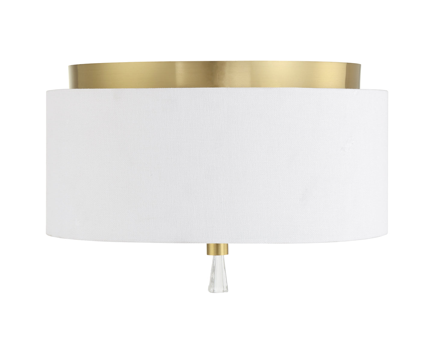 58282-SB - Fortuna 2 Light 12" Wide Flush Mount - Satin Brass