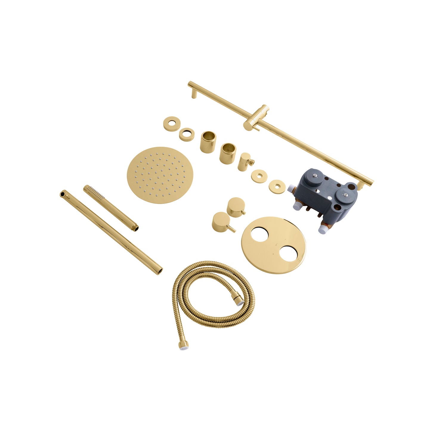 EMBY-SHS-T2-PG - Autograph Edition Emerald Bay Thermostatic Shower System in Polished Gold
