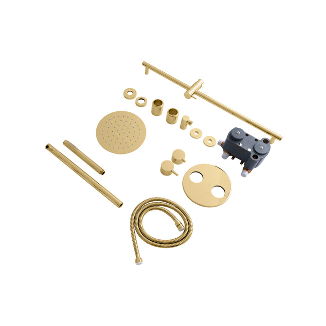 EMBY-SHS-T2-PG - Autograph Edition Emerald Bay Thermostatic Shower System in Polished Gold
