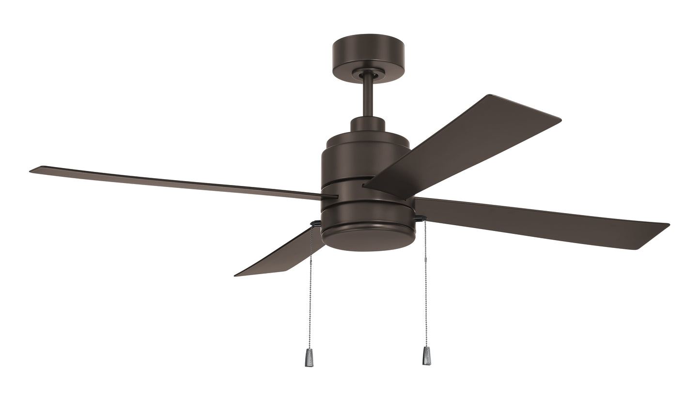 OMCY52CBZ4-PC - Outdoor McCoy 52 4 Blade with Pull Chains 52" 4 Blade Indoor Outdoor Ceiling Fan with Light Kit - Classic Bronze