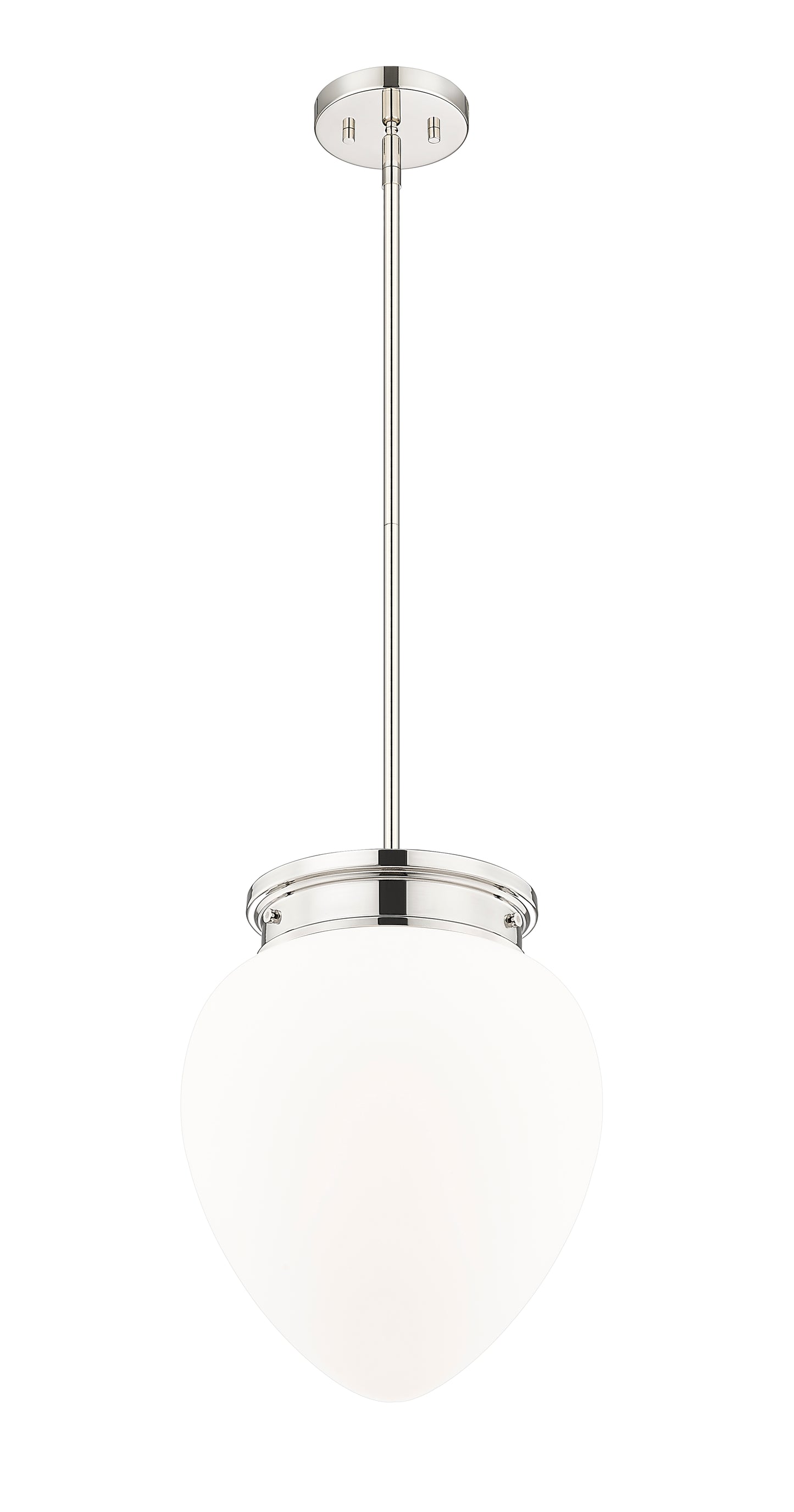 1945P12-PN - Gideon 1 Light 12" Pendant - Polished Nickel