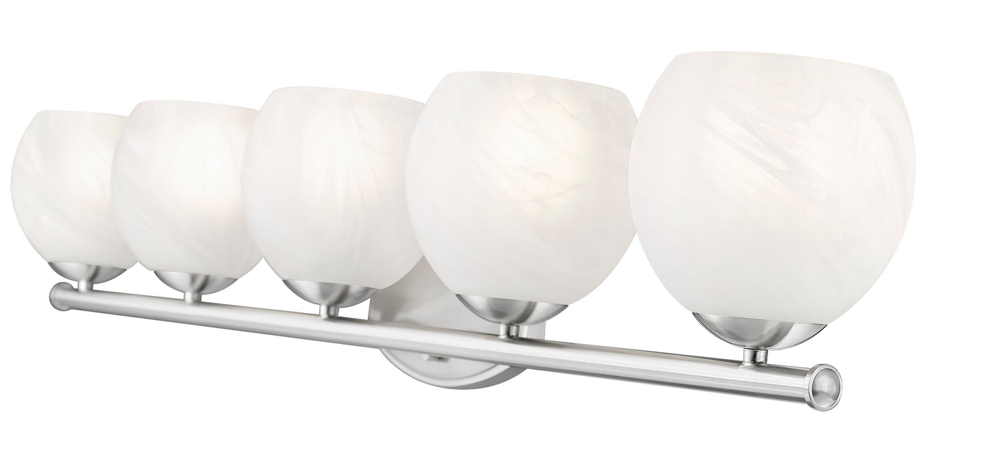 1963-5V-BN - Colette 5 Light 42" Vanity - Brushed Nickel