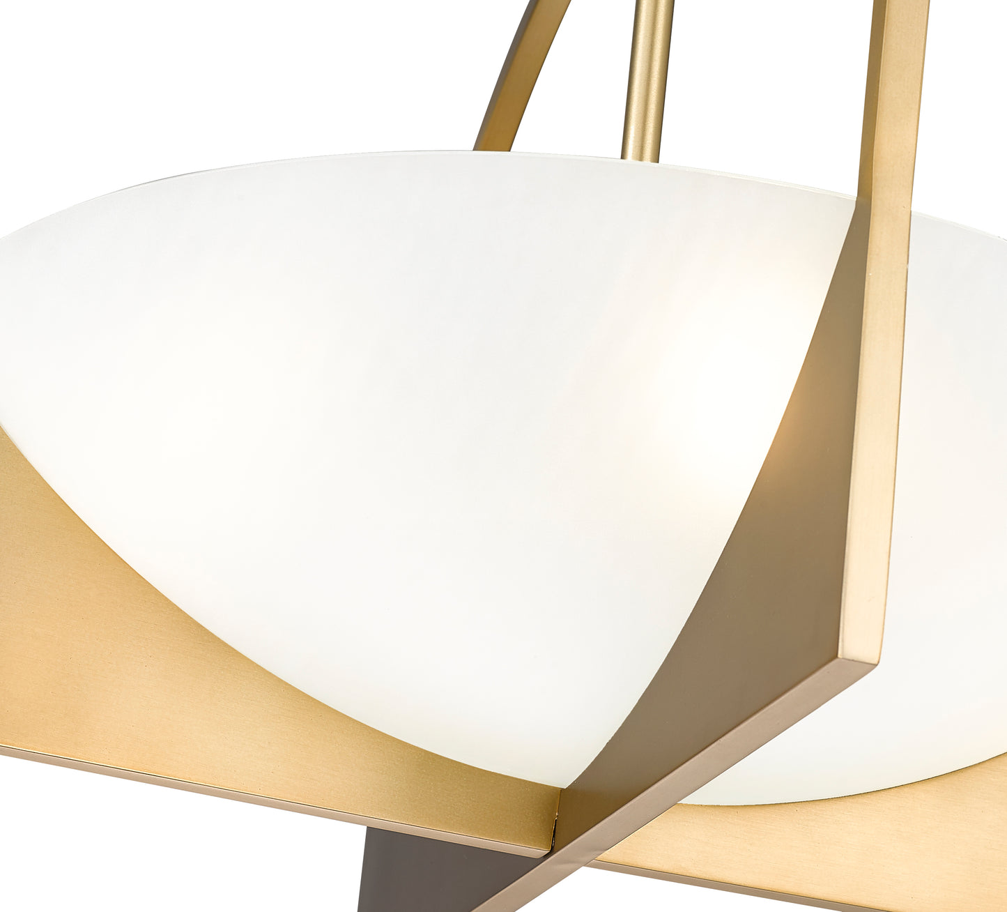 1947SFS-MGLD - Devon 4 Light Semi Flush 18" Mount - Modern Gold