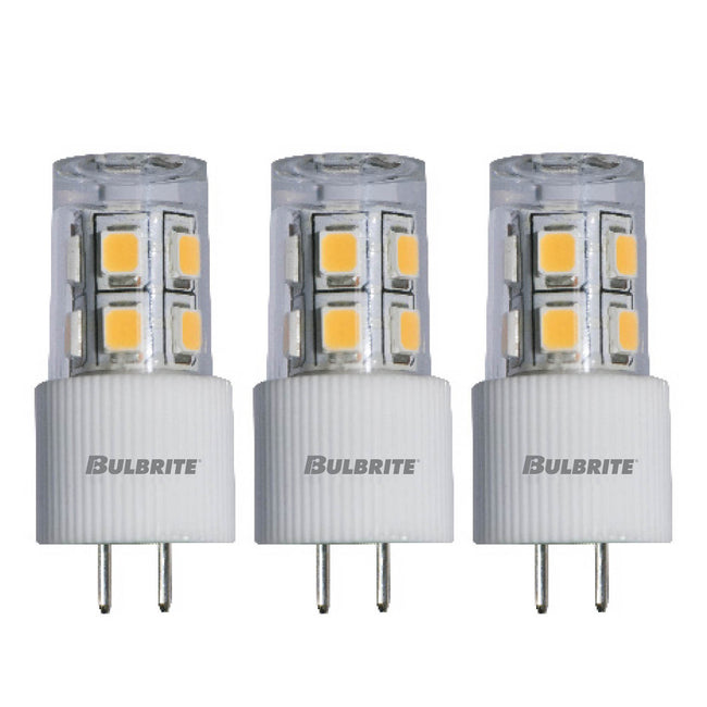 770586 - JC LED G4 Base Light Bulb - 2 Watt - 2700K - 3 Pack