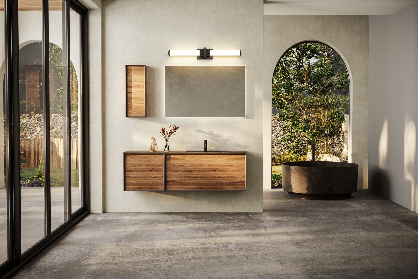 1019-32W-MB-LED - Idris 1 Light 32" Vanity - Matte Black
