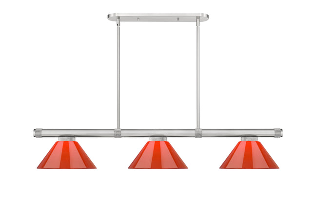 3050-3BN-PRD - Vanguard 3 Light 58" Billiard - Brushed Nickel