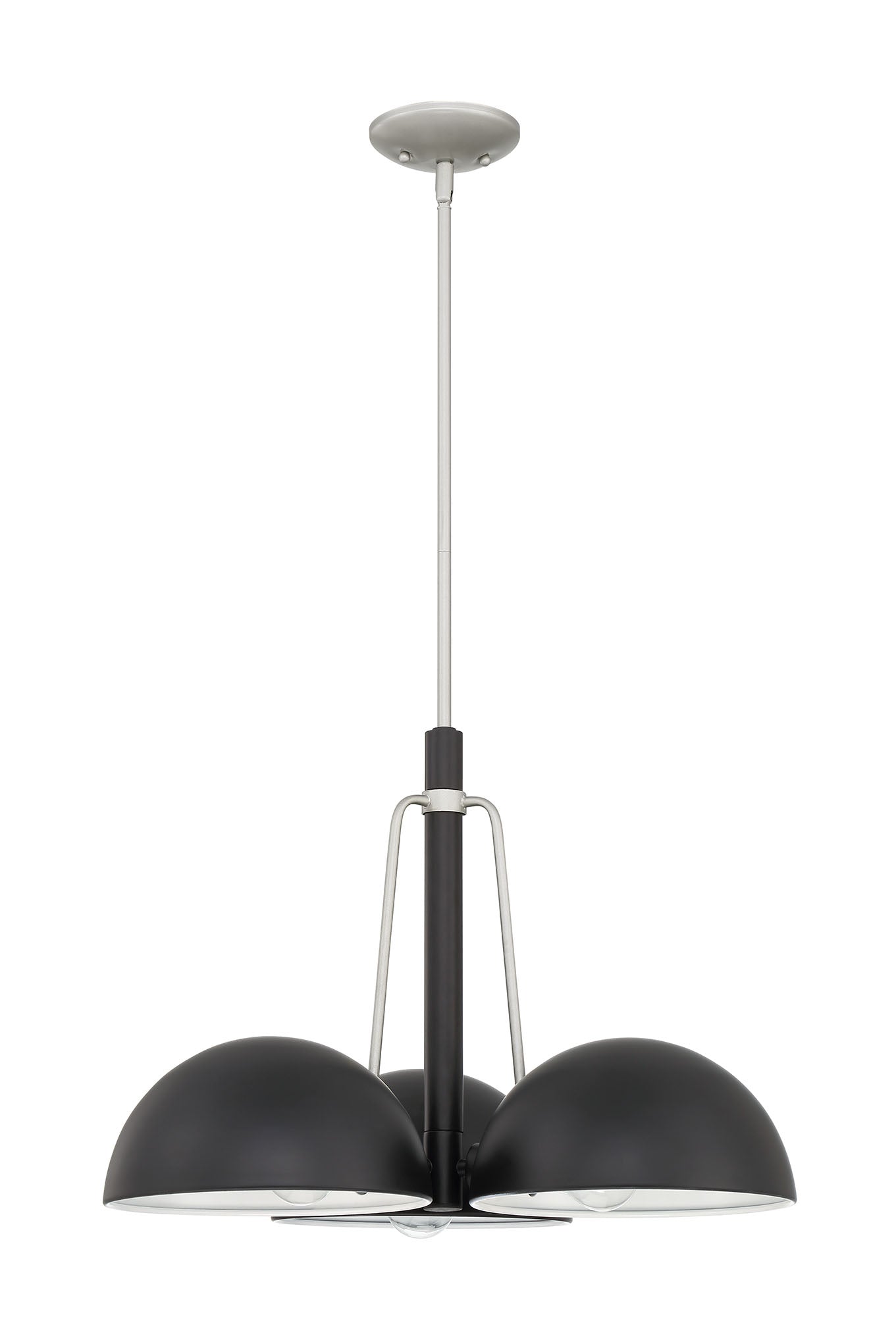 57223-MNSA - Kahn 3 Light 22" Wide Chandelier - Midnight / Satin Aluminum