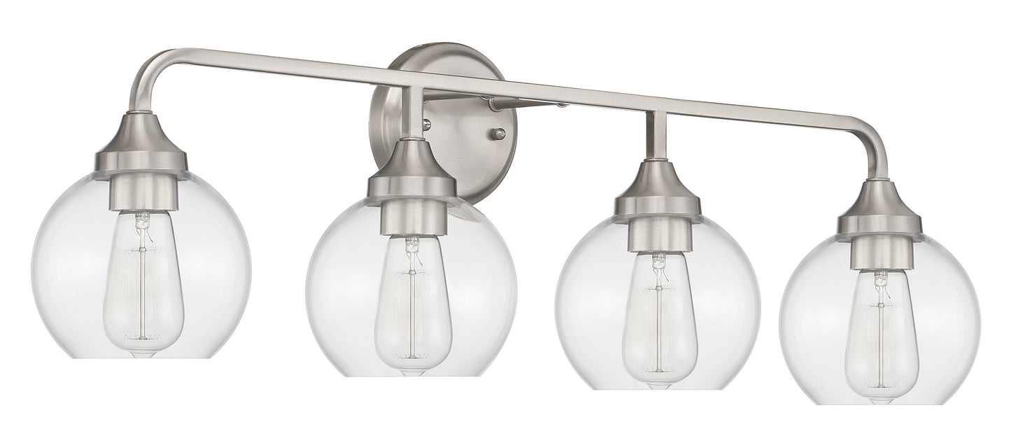 56204-BNK - Glenda 4 Light 32" Wide Vanity Light - Brushed Nickel