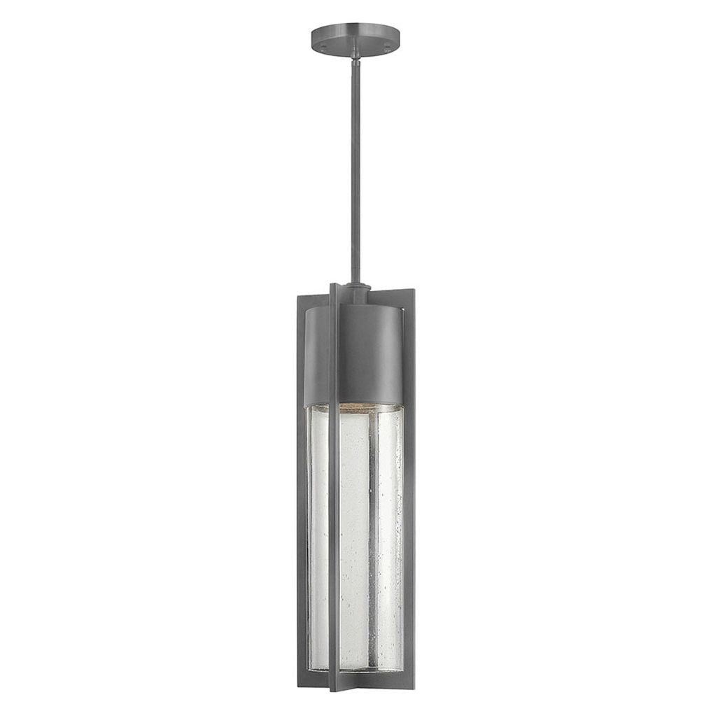 Hinkley 1322 - Shelter 22" Tall Indoor / Outdoor Clear Seedy Glass Pendant Light