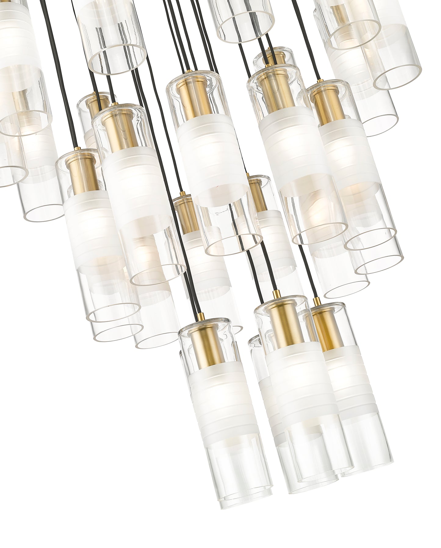 824P-27R-MGLD - Alton 27 Light 36" Chandelier - Modern Gold