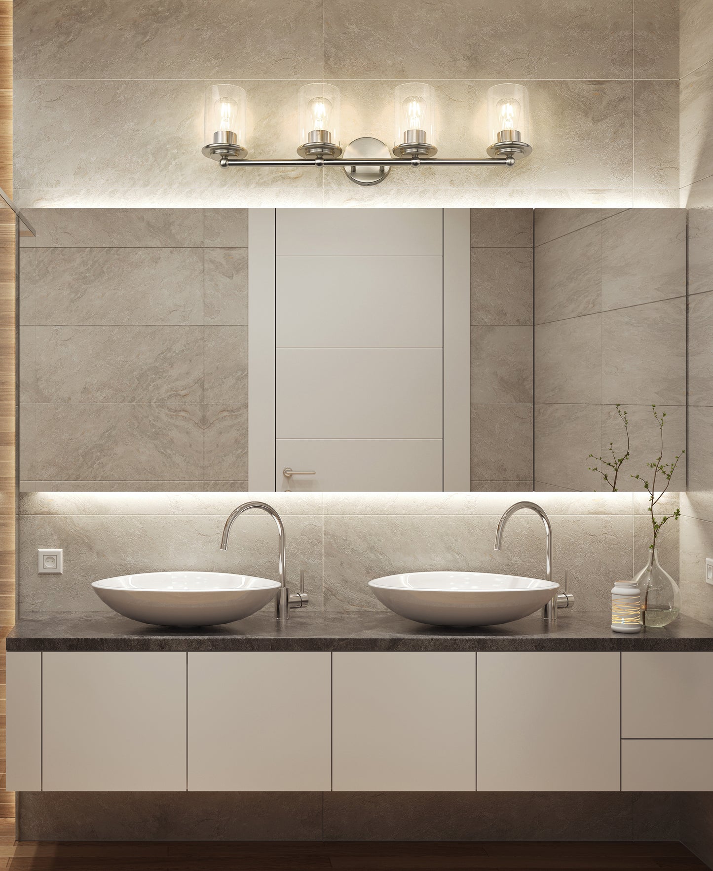 742-4V-BN - Thayer 4 Light 31" Vanity - Brushed Nickel