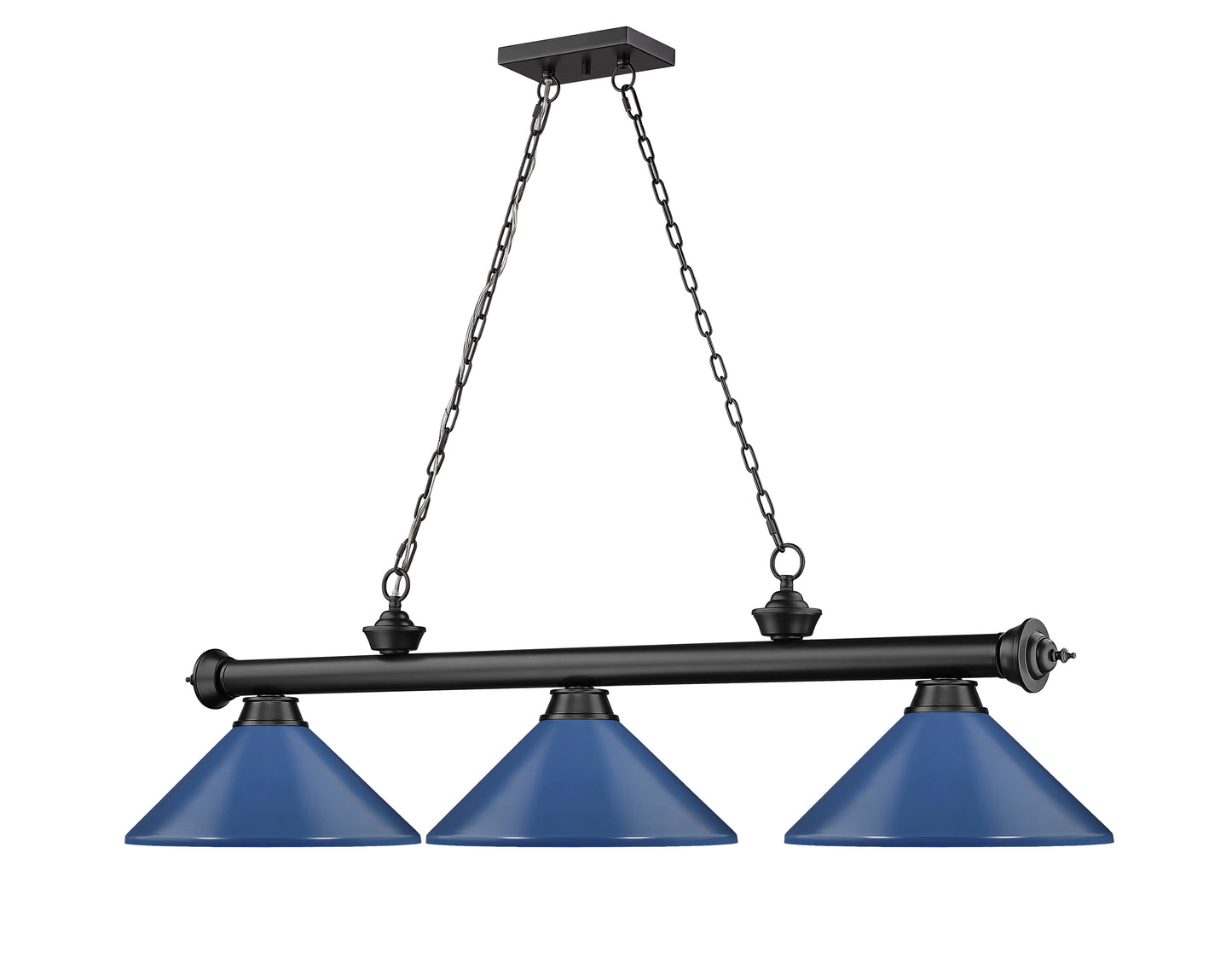 2306-3MB-MNB - Cordon 3 Light 58" Billiard - Matte Black