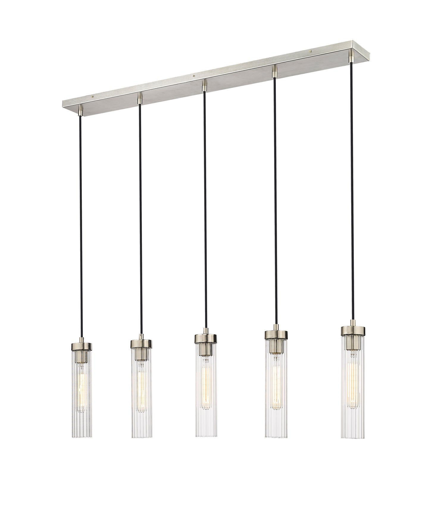 740P-5L-BN - Beau 5 Light Linear 42" Chandelier - Brushed Nickel