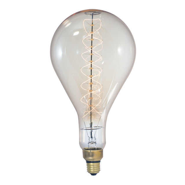 137101 - Grand Spiral Filament Nostalgic Pear Shaped Light Bulb - 60 Watt