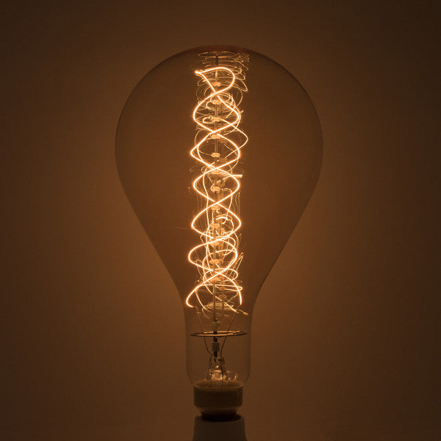 137101 - Grand Spiral Filament Nostalgic Pear Shaped Light Bulb - 60 Watt