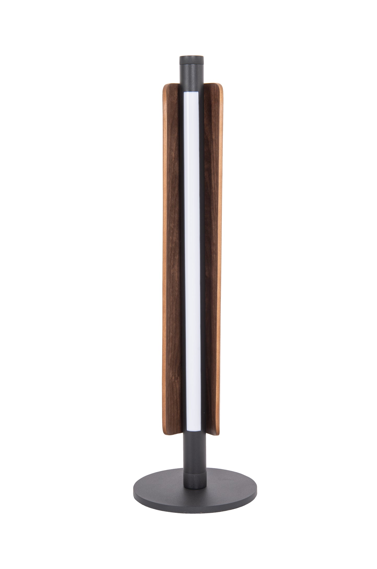 87030FBWAL-T - Cameron 1 Light 21" High Table Lamp - Flat Black / Walnut