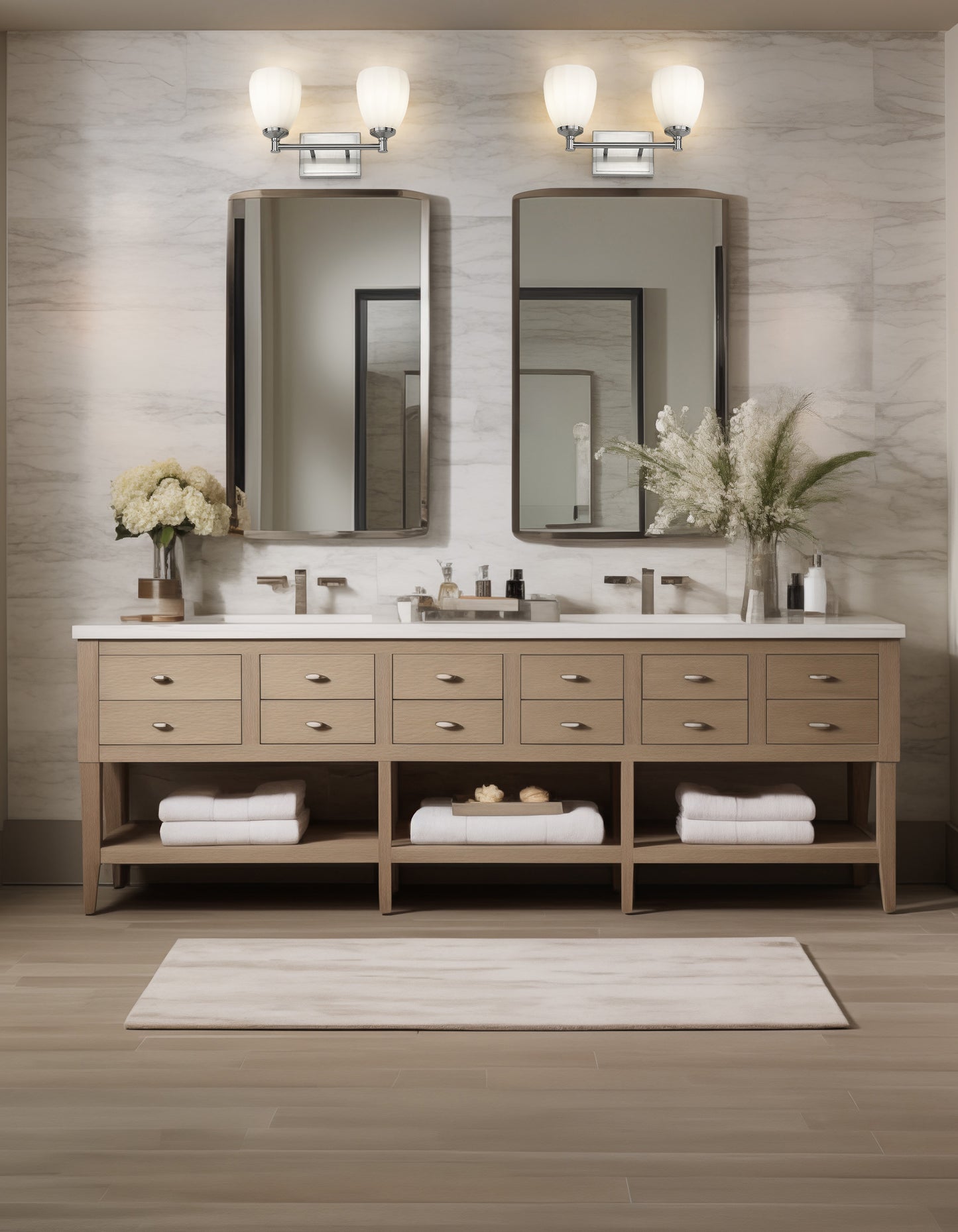 7004-2V-BN - Oren 2 Light 16" Vanity - Brushed Nickel