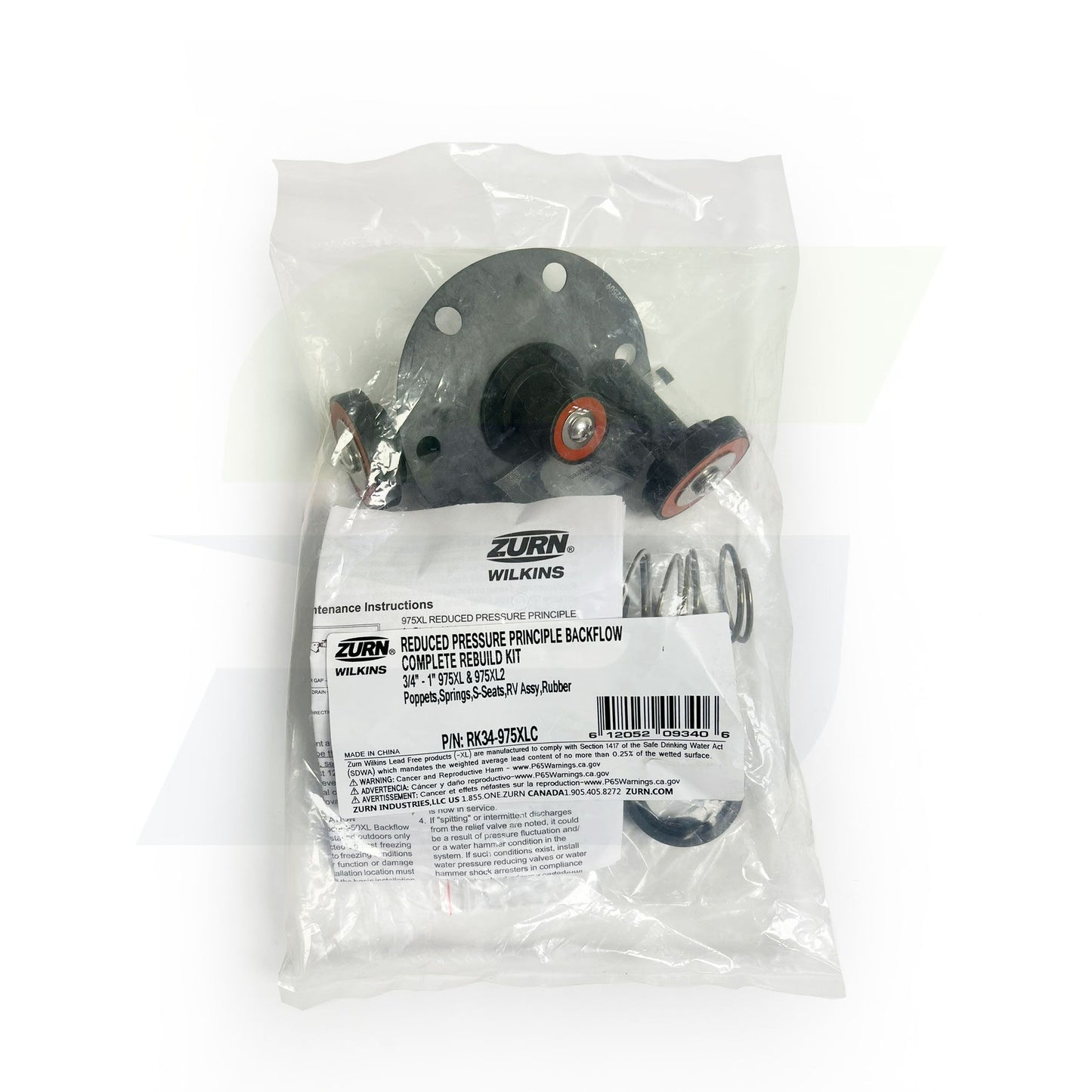 RK34-975XLC - Complete Repair Kit for 975XL/975XL2 - 3/4" to 1" Sizes and for 3/4" to 1" Sizes