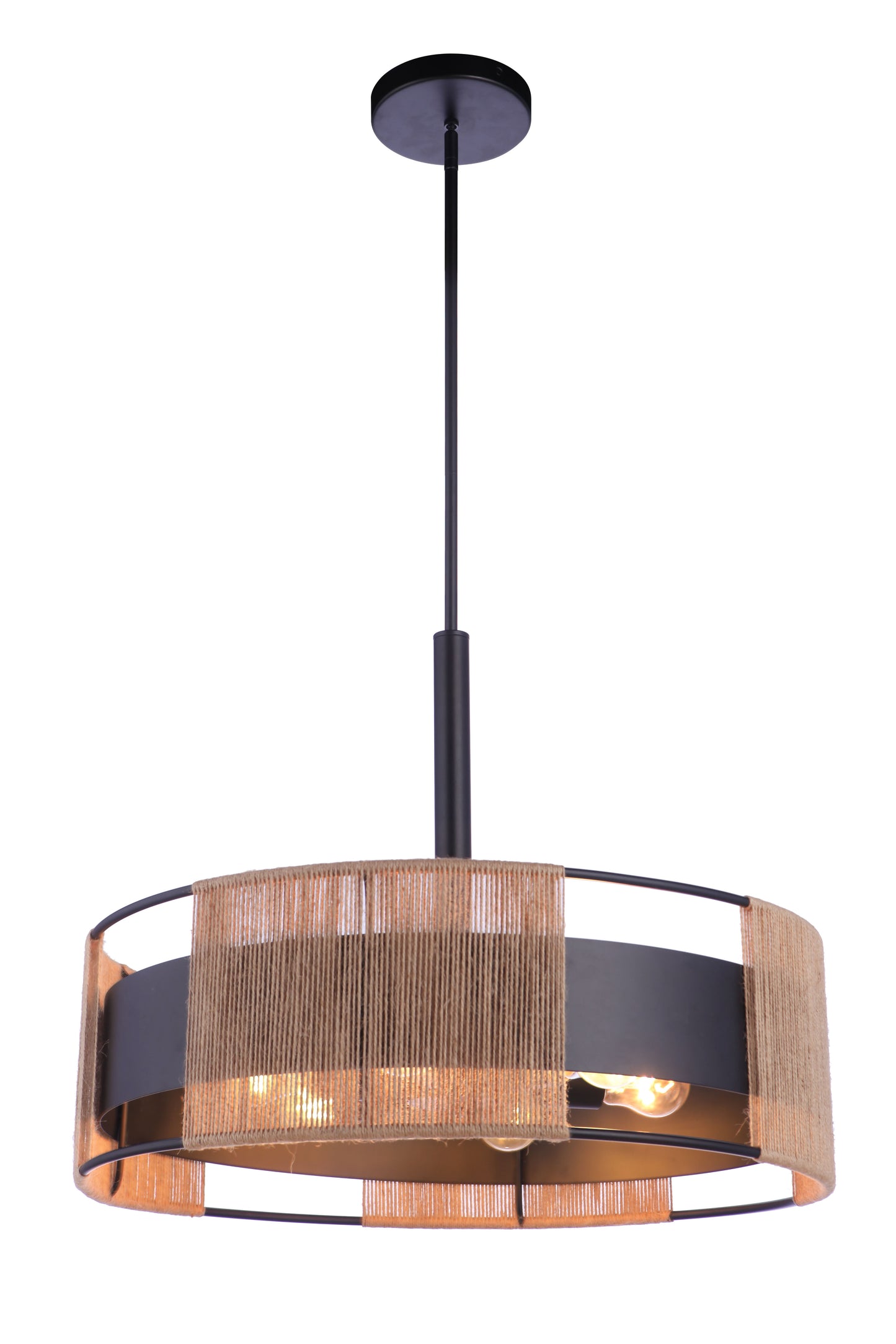 59096-FB - Kensey 6 Light 24" Wide Pendant - Flat Black