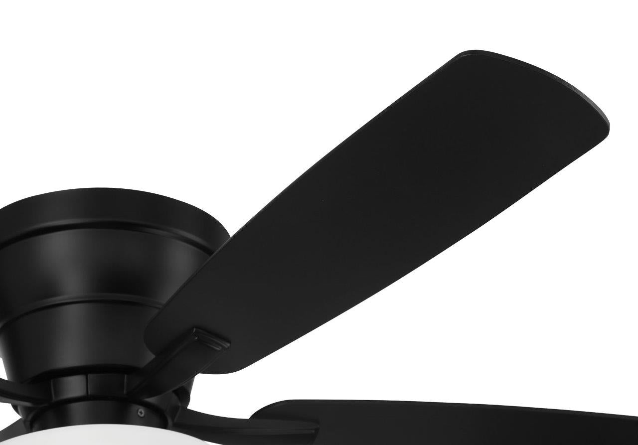 WHL52FB5C1 - Wheeler 52 2-Light Bowl 52" 5 Blade Ceiling Fan with Light Kit - Flat Black