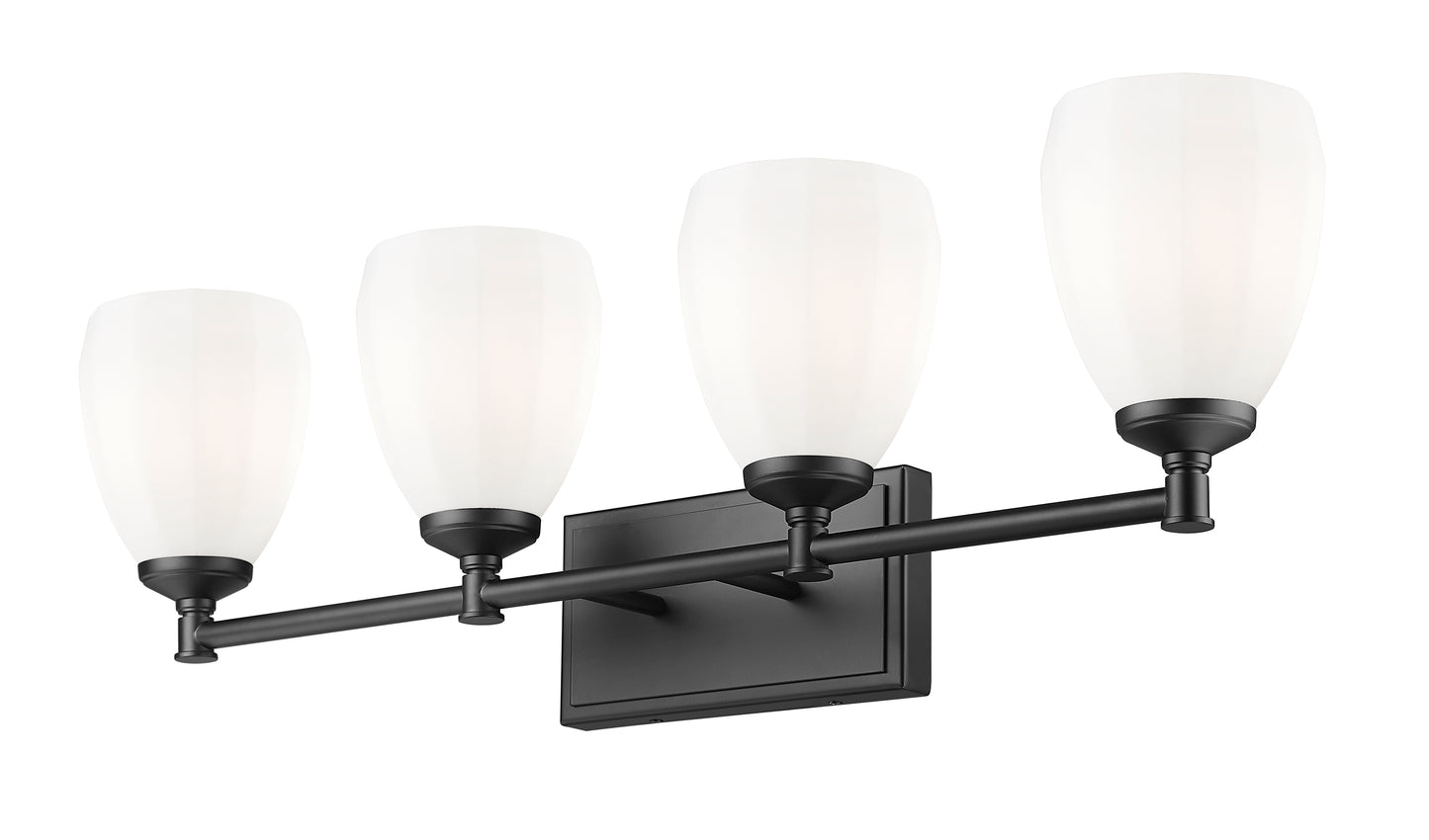 7004-4V-MB - Oren 4 Light 31" Vanity - Matte Black