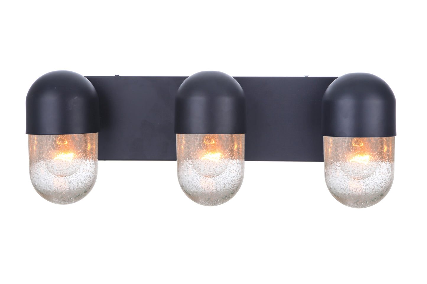 55003-FB - Pill 3 Light 22" Wide Vanity Light - Flat Black