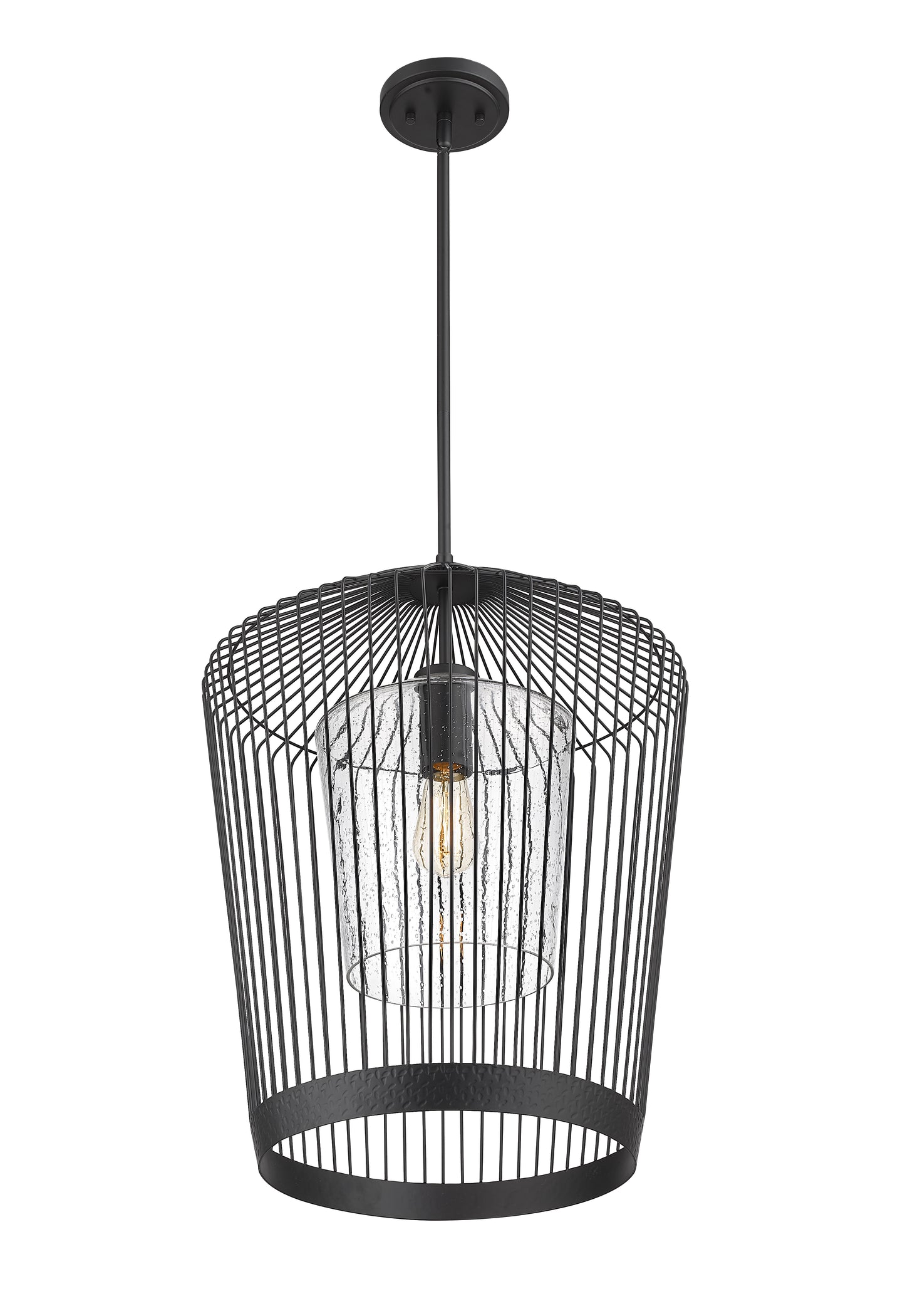 342P19-MB - Lido 1 Light 18" Pendant - Matte Black
