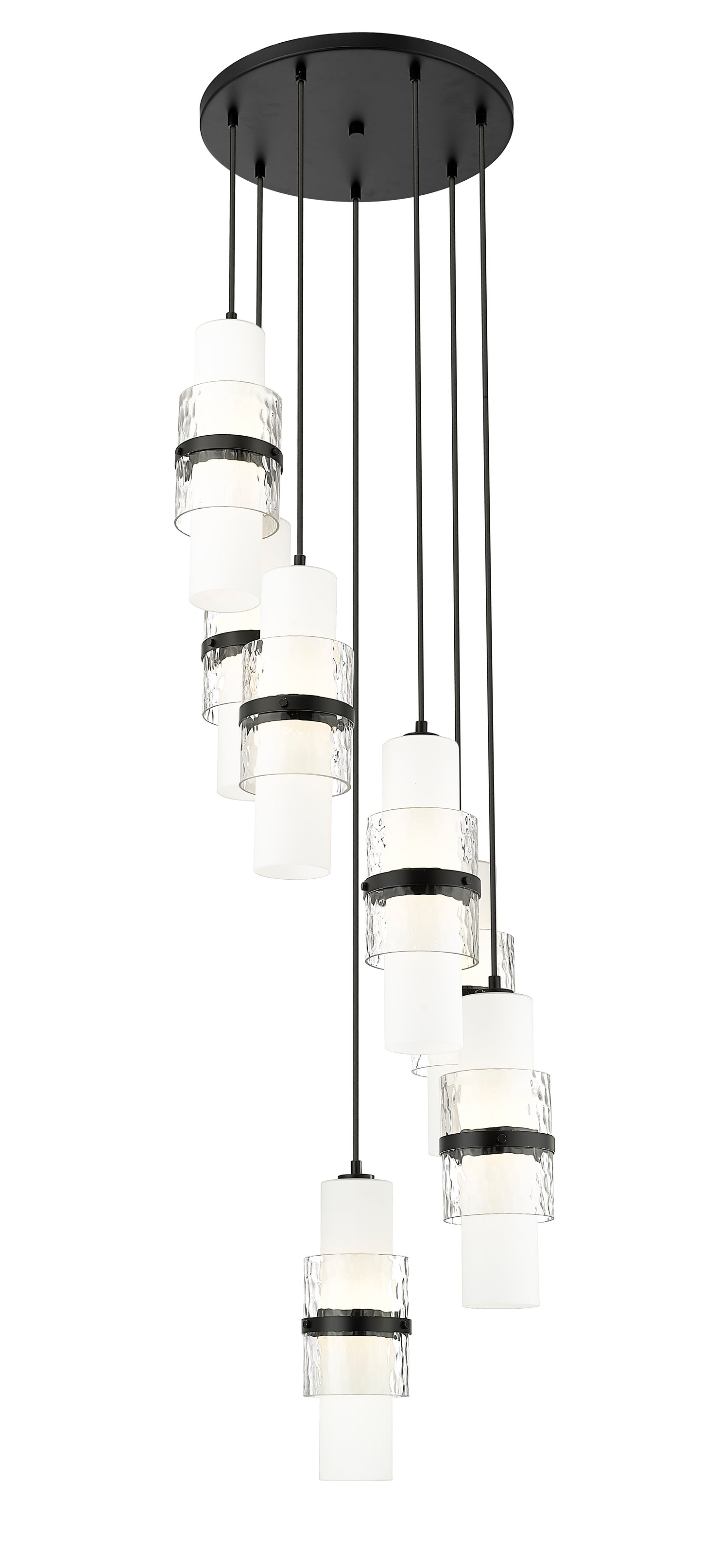 1946P-7R-MB - Cayden 7 Light 18" Chandelier - Matte Black