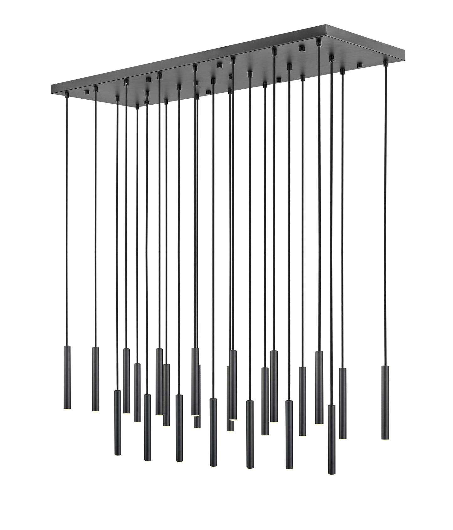 919MP12-23L-MB-LED - Forest 23 Light Linear 54" Chandelier - Matte Black
