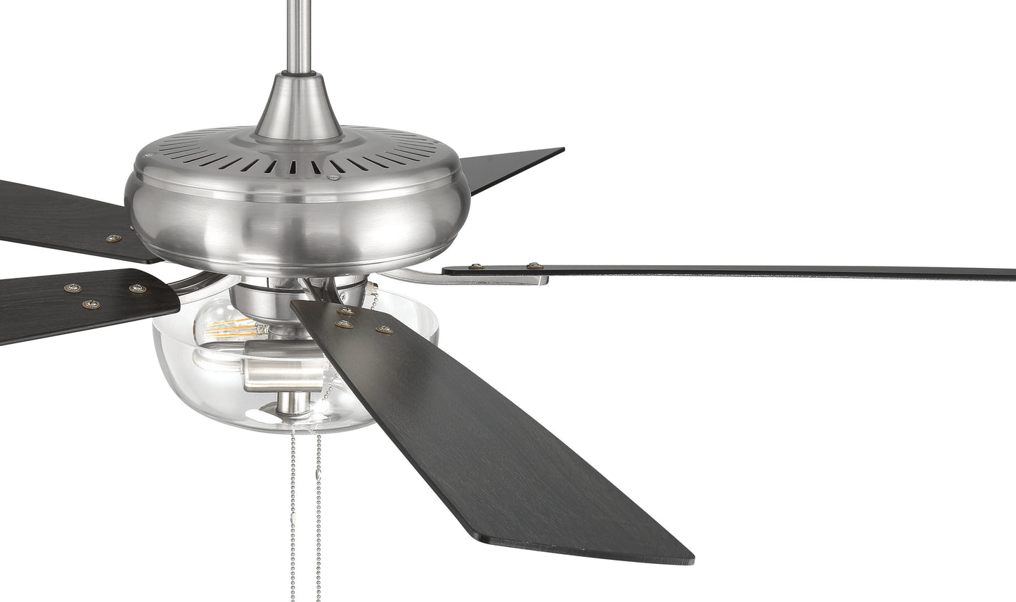 ECF201BNK5-BNGW - EOS 2 Light Clear Bowl 52" Ceiling Fan 52" 5 Blade Ceiling Fan with Light Kit - Brushed Nickel