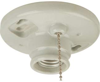 K858-SO - Keyless Fixtures and Access. 1 Light 4" High Keyless Fixture - White