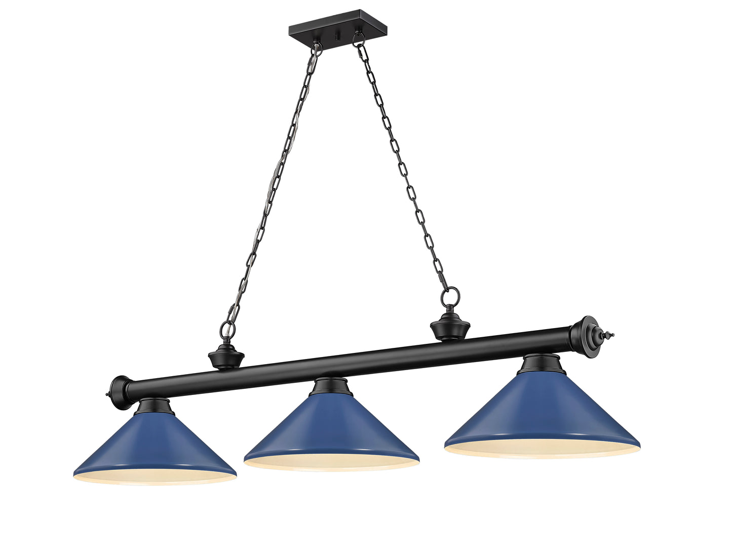 2306-3MB-MNB - Cordon 3 Light 58" Billiard - Matte Black