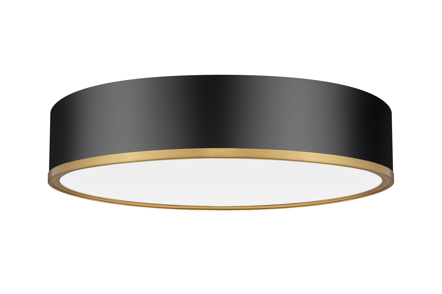 1018F20-MB-MGLD-LED - Bradley 1 Light Flush 20" Mount - Matte Black / Modern Gold