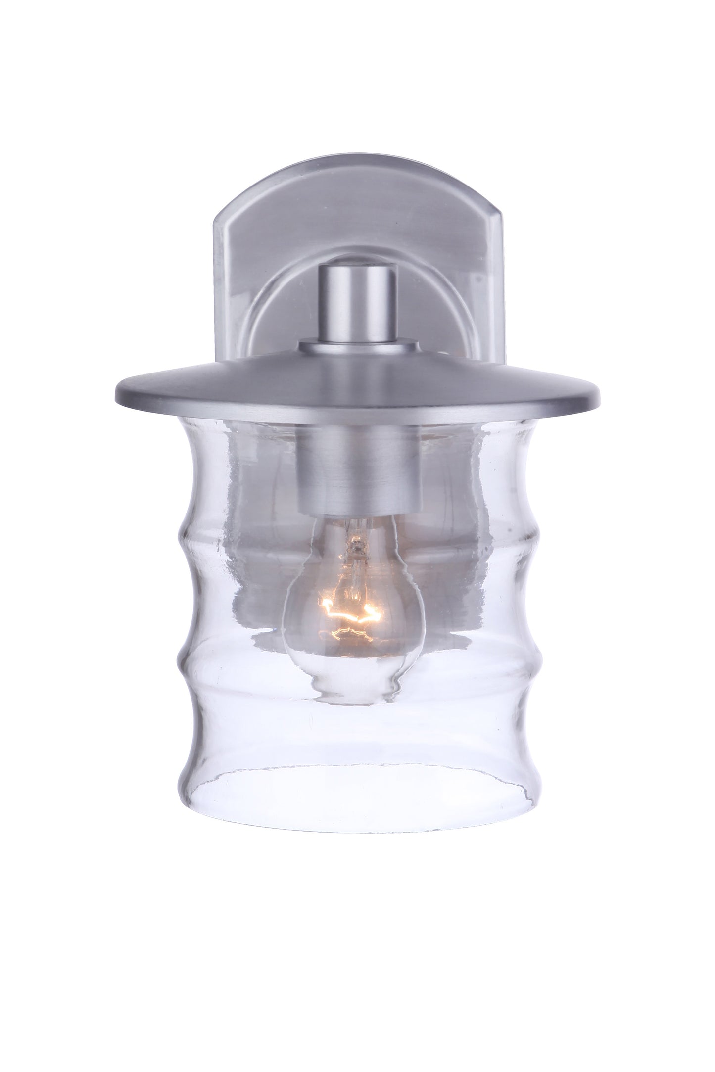 ZA3604-SA - Canon 1 Light 9.88" High Outdoor Wall Lantern - Satin Aluminum