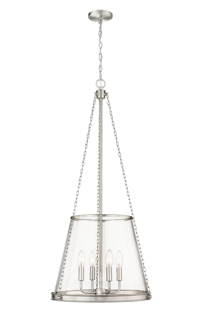 341P18-BN - Prescott 4 Light 18" Pendant - Brushed Nickel