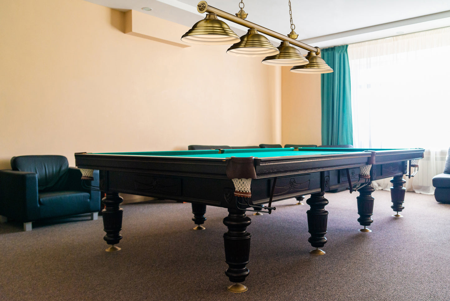 2306-4RB-SRB - Cordon 4 Light 82" Billiard - Rubbed Brass