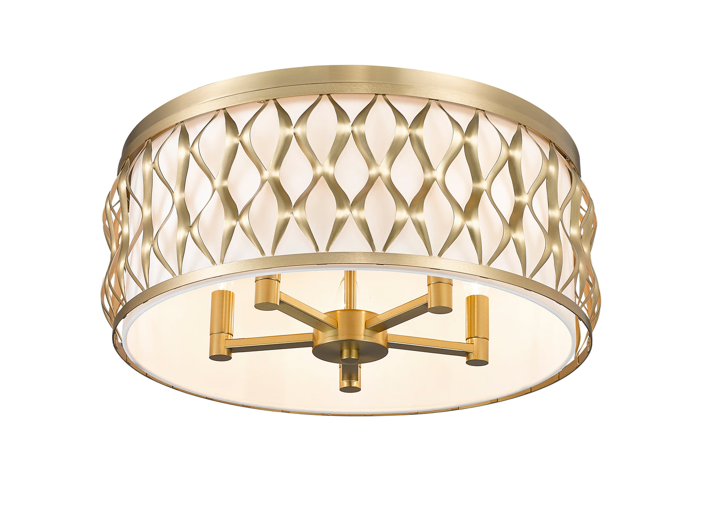 1948F20-MGLD - Harden 5 Light Flush 20" mount - Modern Gold